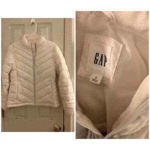 Gap Nylon Off White Puffer NWT